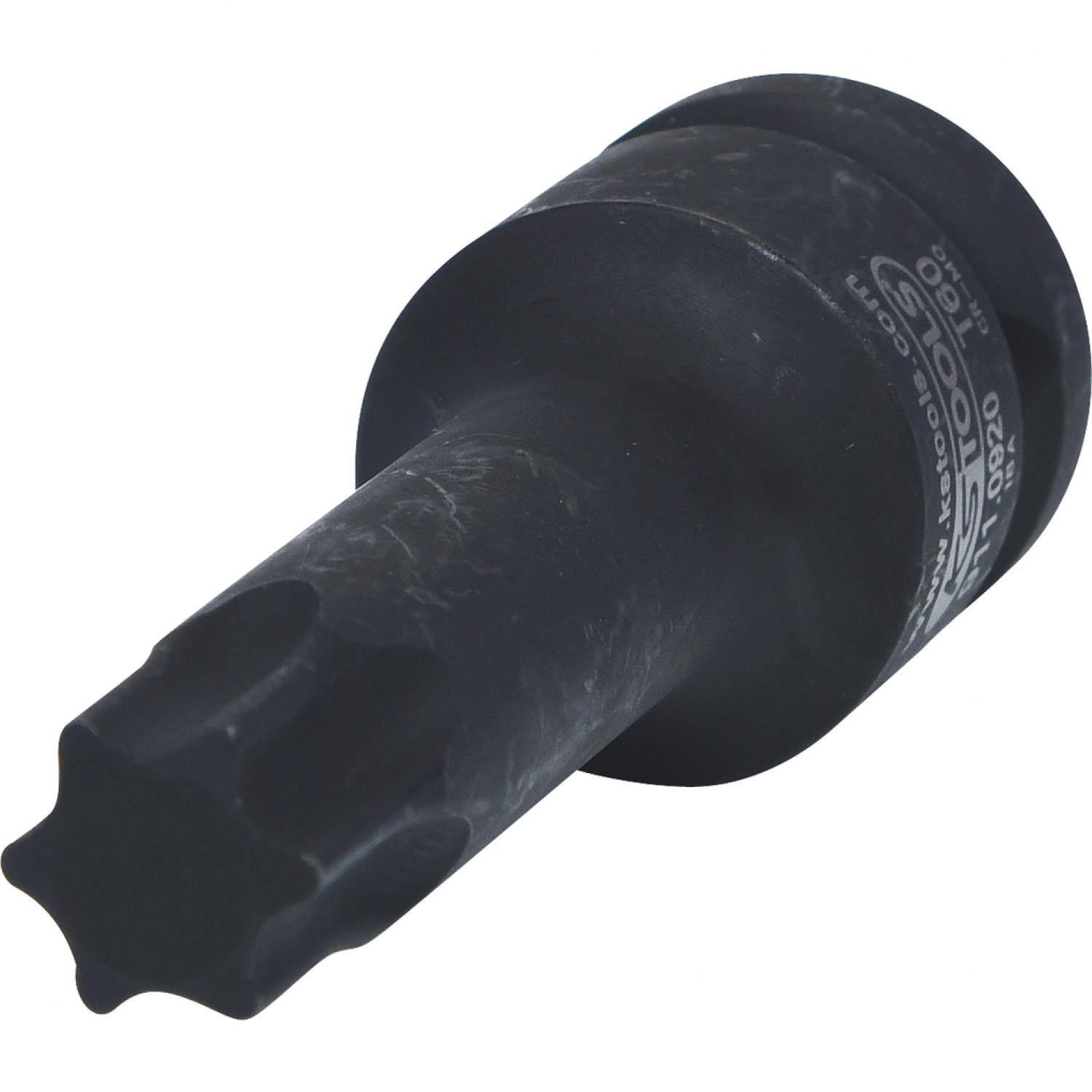 Силовая торцовая головка с битом 1/2" с профилем Torx, длинная, T60