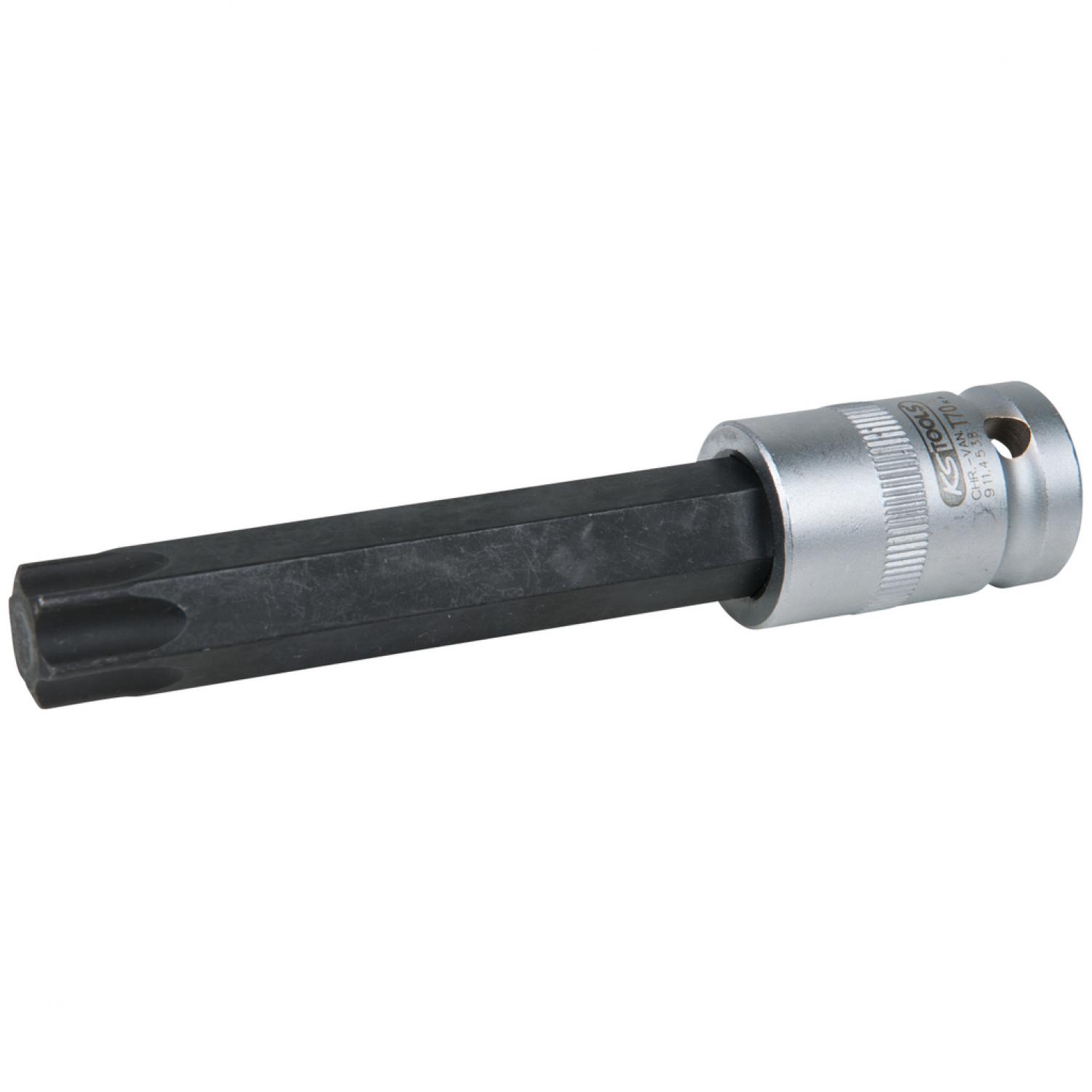 торцовая головка с битом 1/2" для винтов с профилем Torx, T70, длина 120 мм, фосфатированная поверхность