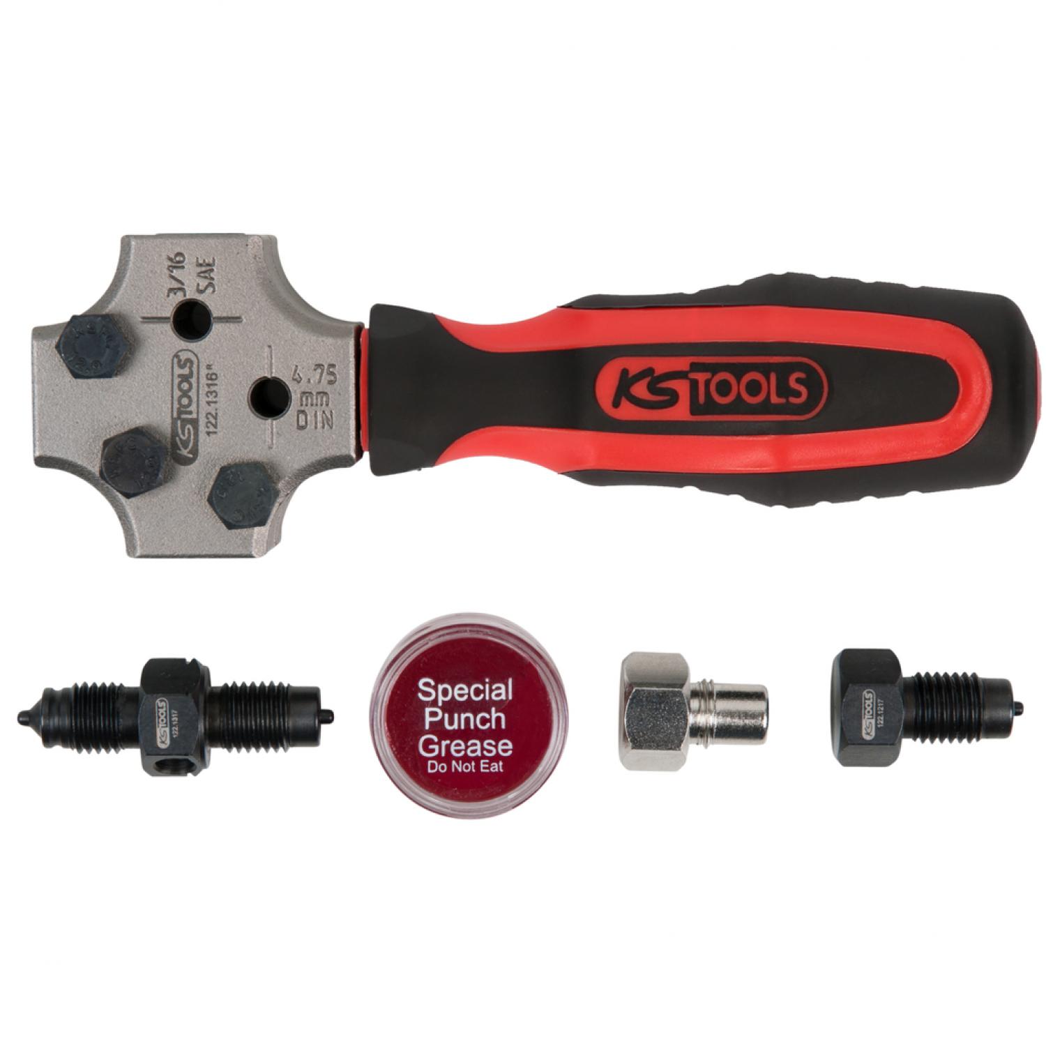 FLAREFIXeco 4,75 mm / 3/16"SAE Универсальный набор инструментов для развальцовки тормозного трубопровода для DIN и SAE, 5 шт