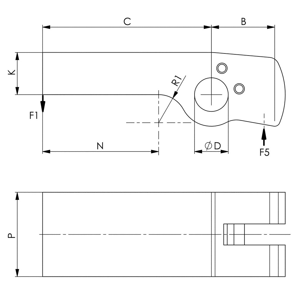 картинка Заготовка зажимного рычага АМF 570549 от магазина "Элит-инструмент"