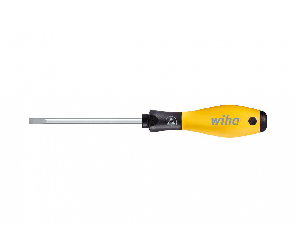 Отвертка Wiha SoftFinish ESD Slotted 302ESD 27150 3 x 100 шлицевая