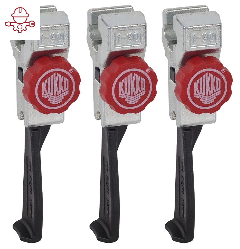 картинка 3 особо узких захвата с быстрой регулировкой (комплект) Kukko 1-95-S от магазина "Элит-инструмент"
