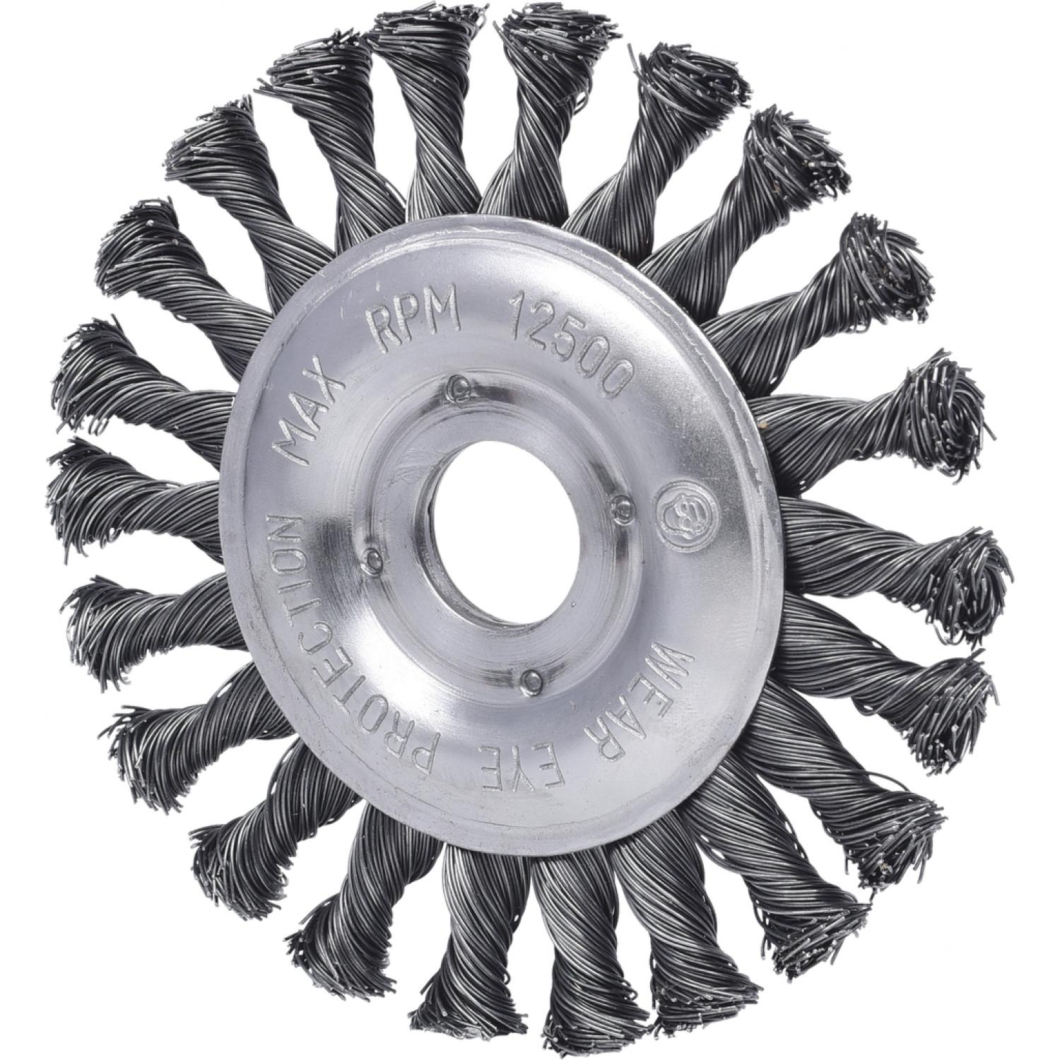 Круглая щетка из стальной проволоки 0,5 мм, Ø 125 мм