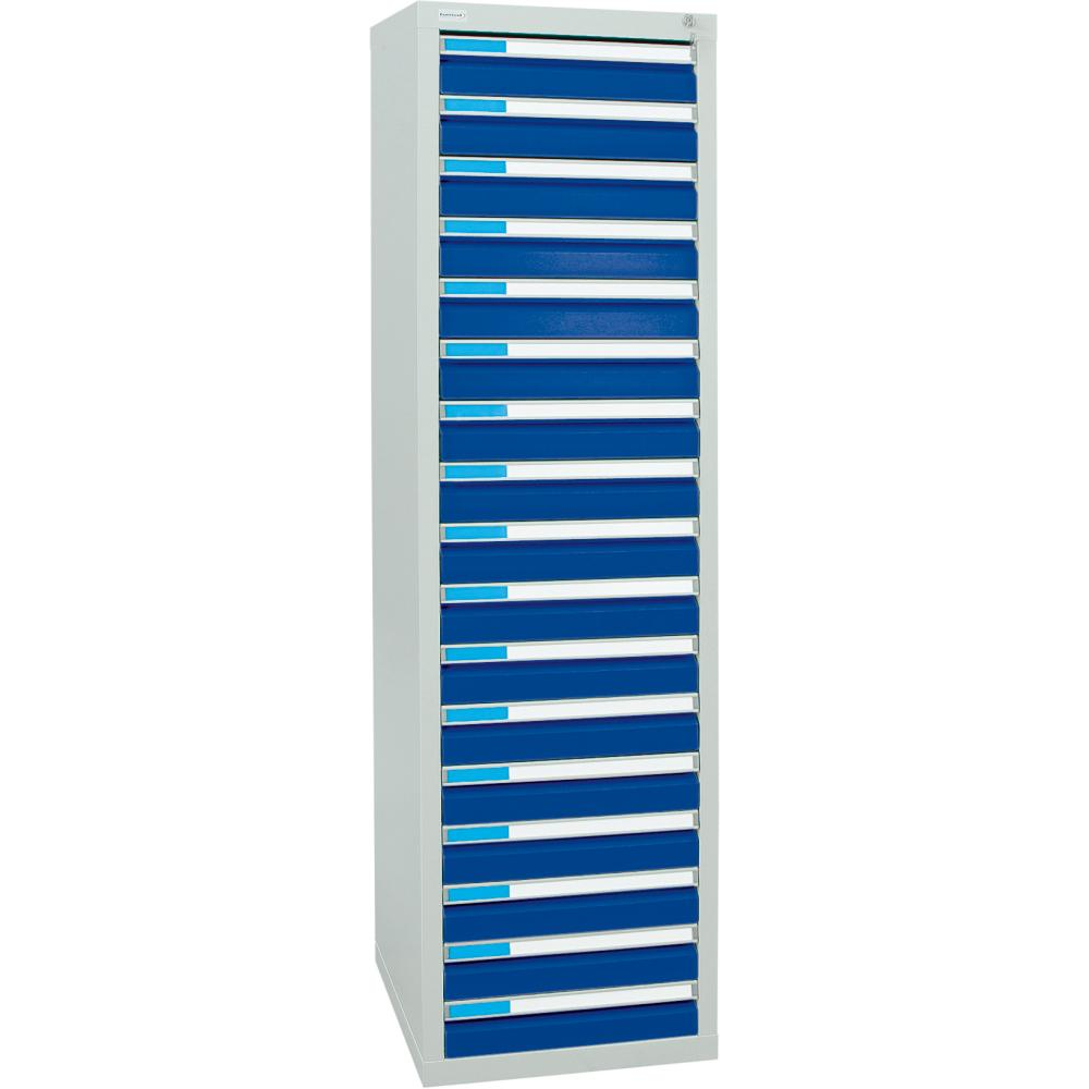 картинка Шкаф формата Ш1800хГ500хВ500мм RAL 7035/5010 17 ящиков 75кг 3031 5107 Fplus от магазина "Элит-инструмент"