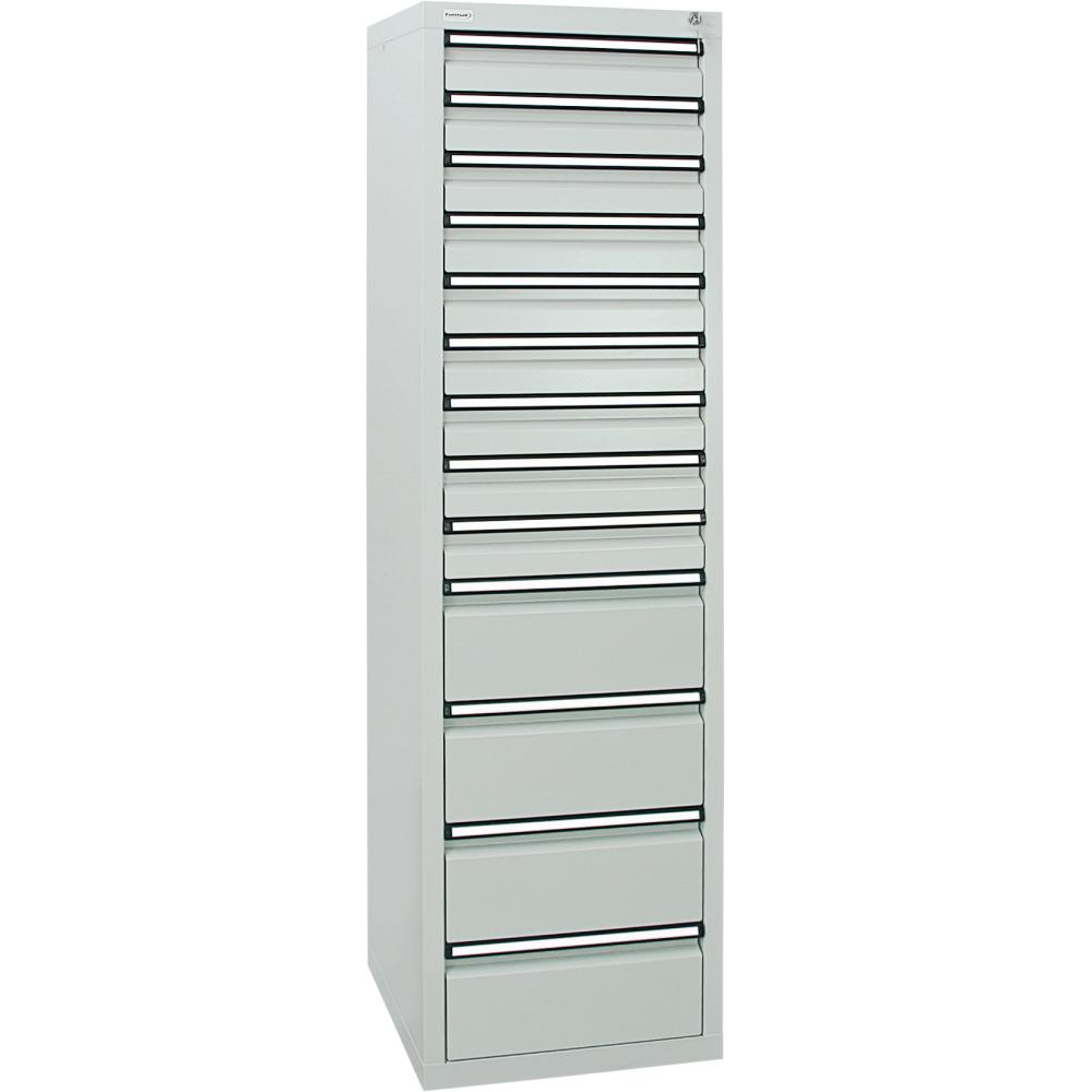 картинка Шкаф формата Ш1800хГ500хВ500мм RAL 7035/7035 13 ящиков 35кг 3031 5065 Fplus от магазина "Элит-инструмент"