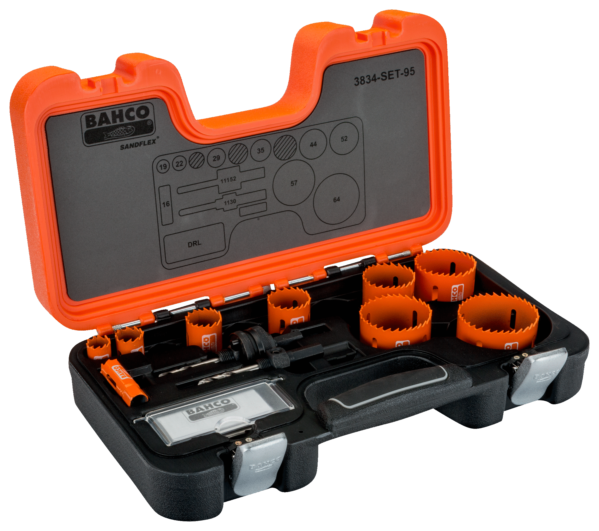 Наборы биметаллических кольцевых пил Sandflex BAHCO 3834-SET-95
