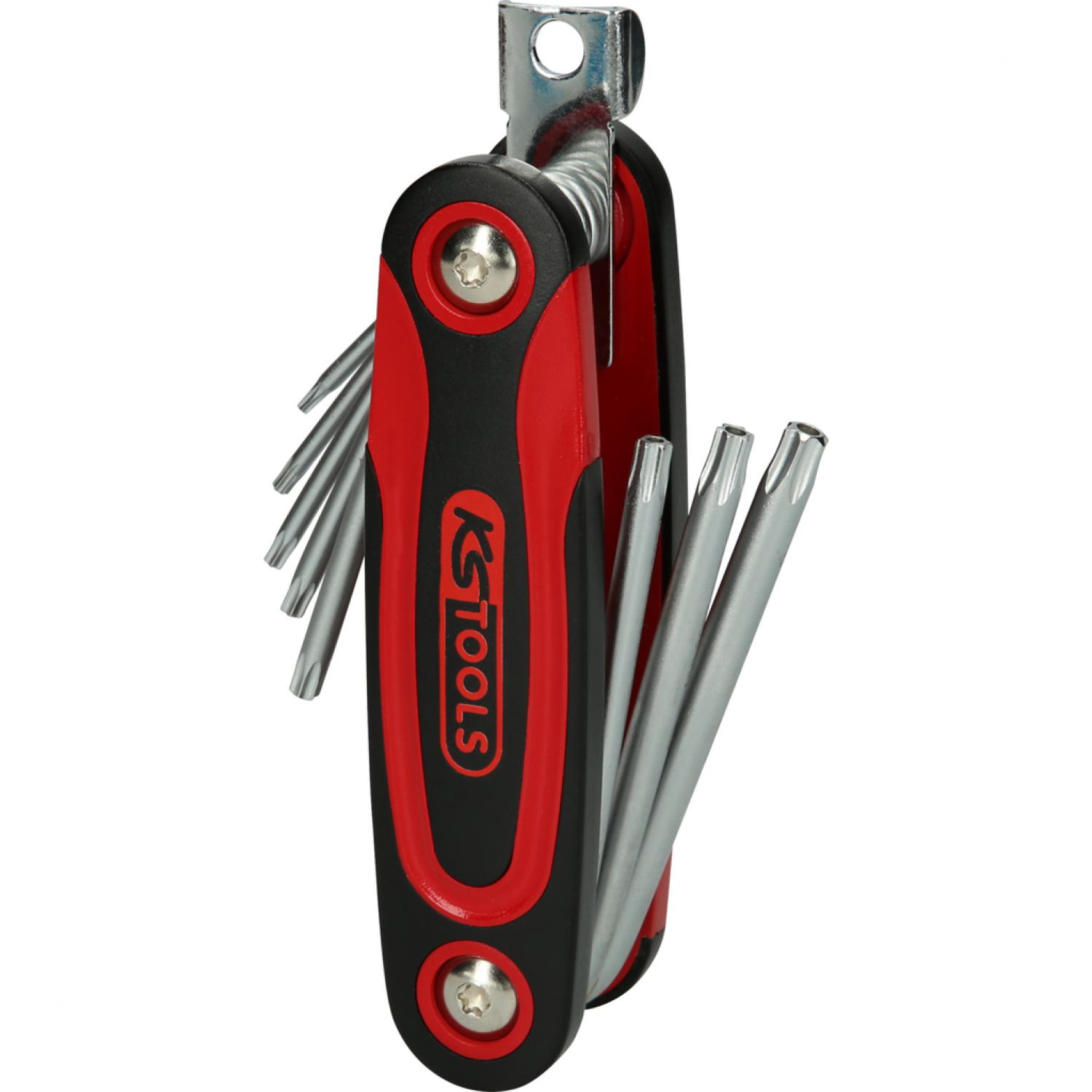 картинка Откидной держатель для угловых штифтовых ключей с профилем Torx и отверстием, 8 шт от магазина "Элит-инструмент"