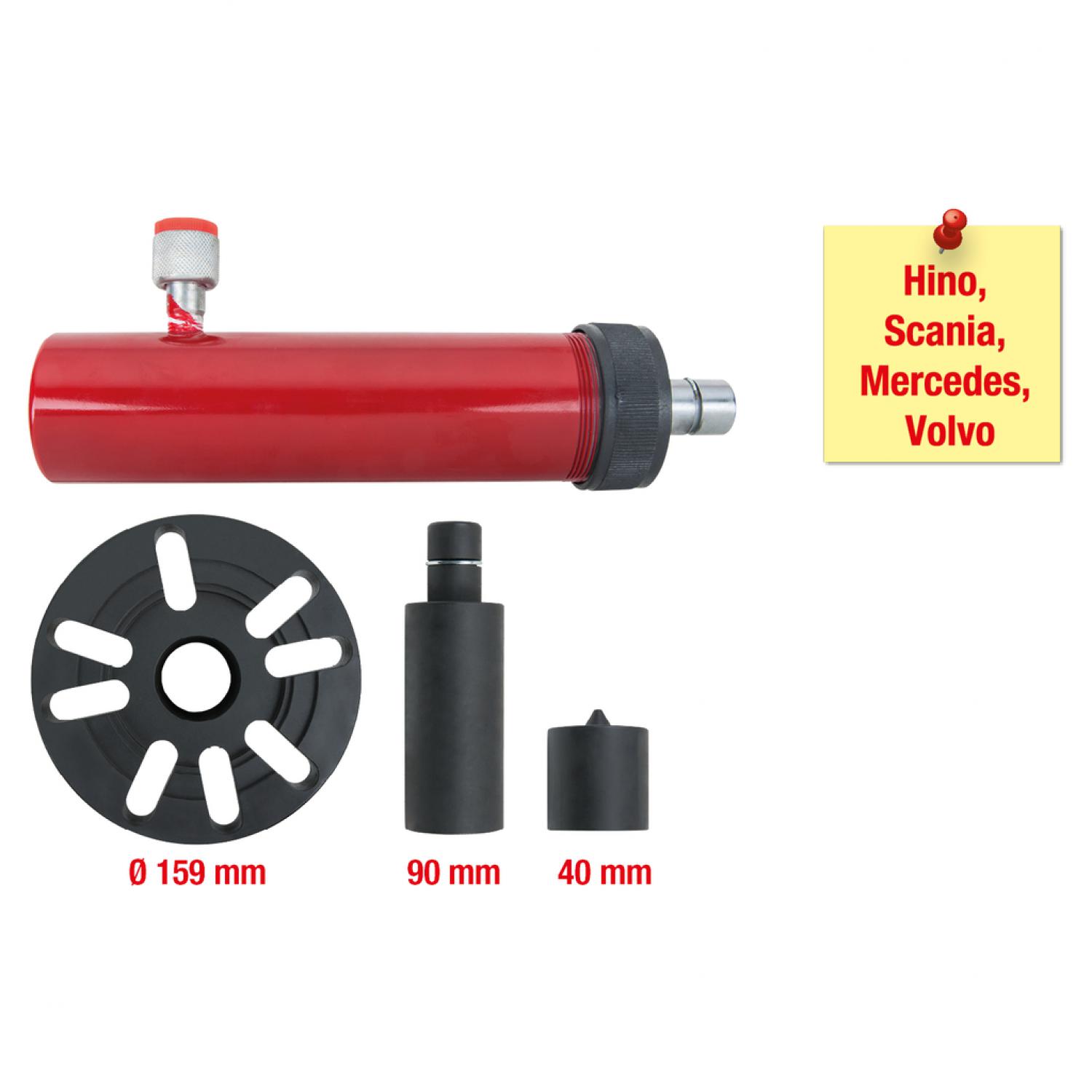 Универсальный набор съемников шкивов с гидравлическим цилиндром, 4 шт