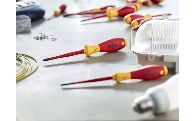 картинка Отвертка Wiha SoftFinish electric slimFix Xeno 3281 36330 SL/PZ2 x 100 шлиц Pozidriv / 6415 0001 Fplus от магазина "Элит-инструмент"