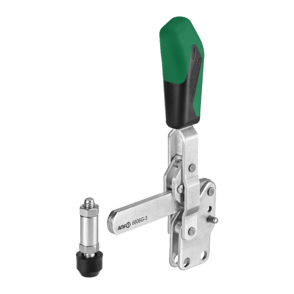 Вертикальный шарнирный зажим с зеленой ручкой АМF 557489