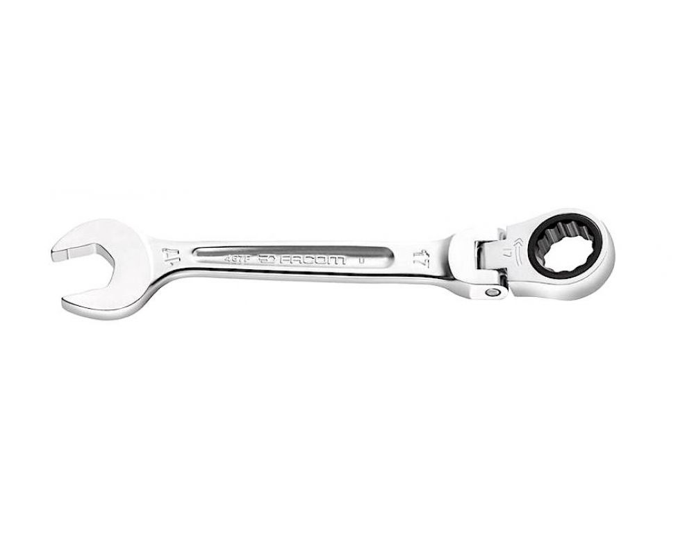 картинка Ключ гаечный комбинированный с шарнирной трещоткой 17 мм Facom 467BF.17 от магазина "Элит-инструмент"