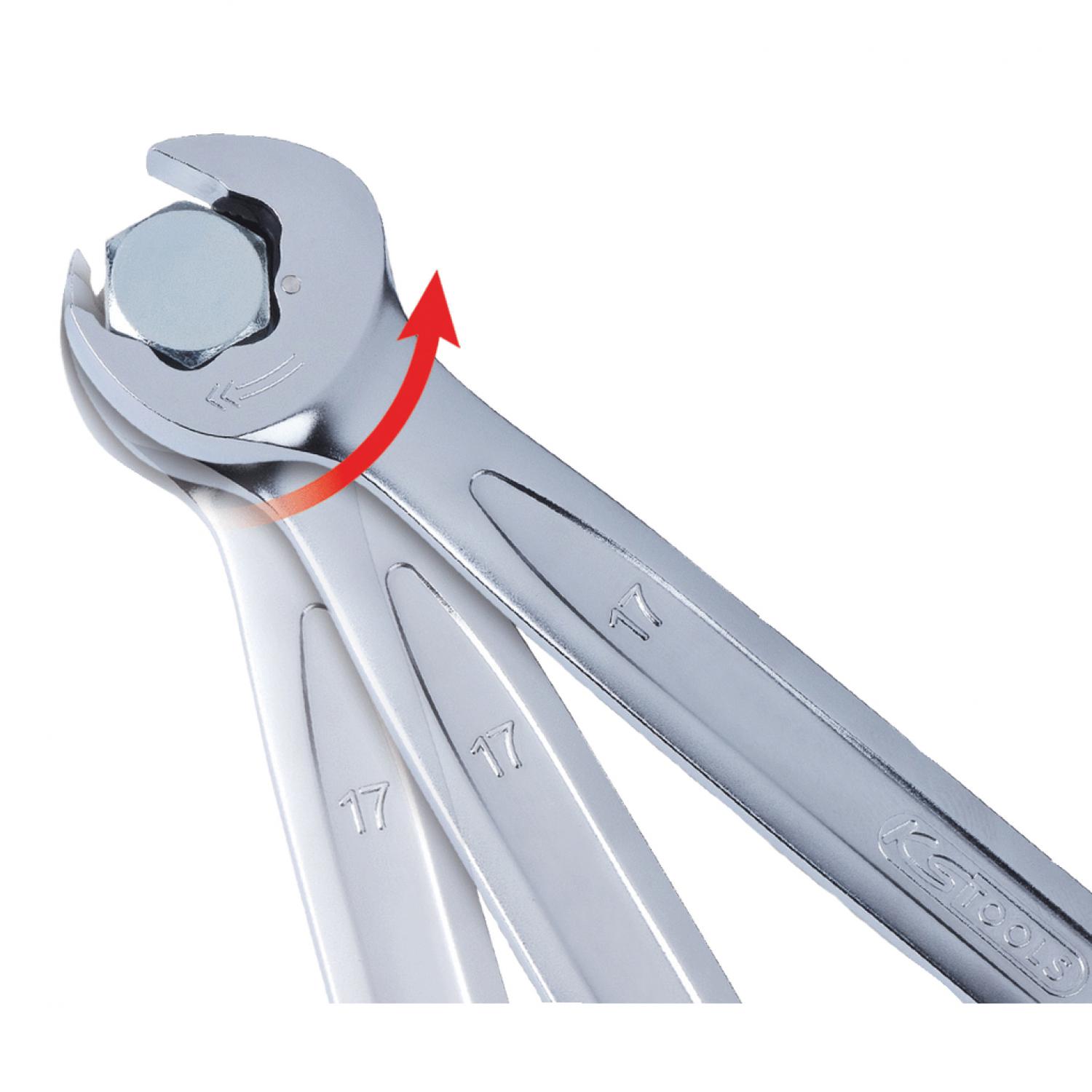 картинка Комбинированный ключ с трещоточным зевом DUO GEARplus, 24 мм от магазина "Элит-инструмент"