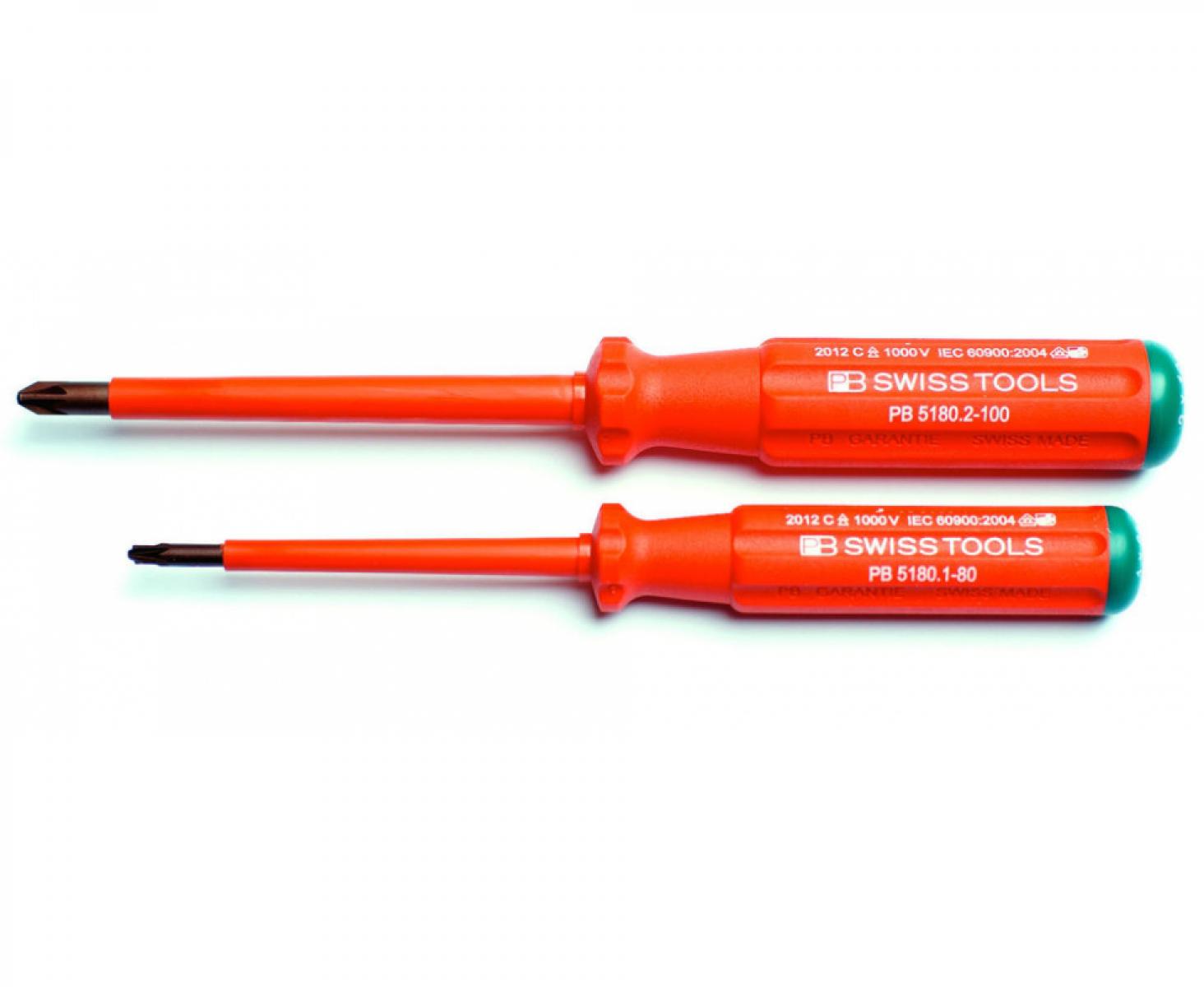 картинка Набор диэлектрических отверток Xeno PZ/SL PB Swiss Tools PB 5180.CN 2 шт. от магазина "Элит-инструмент"