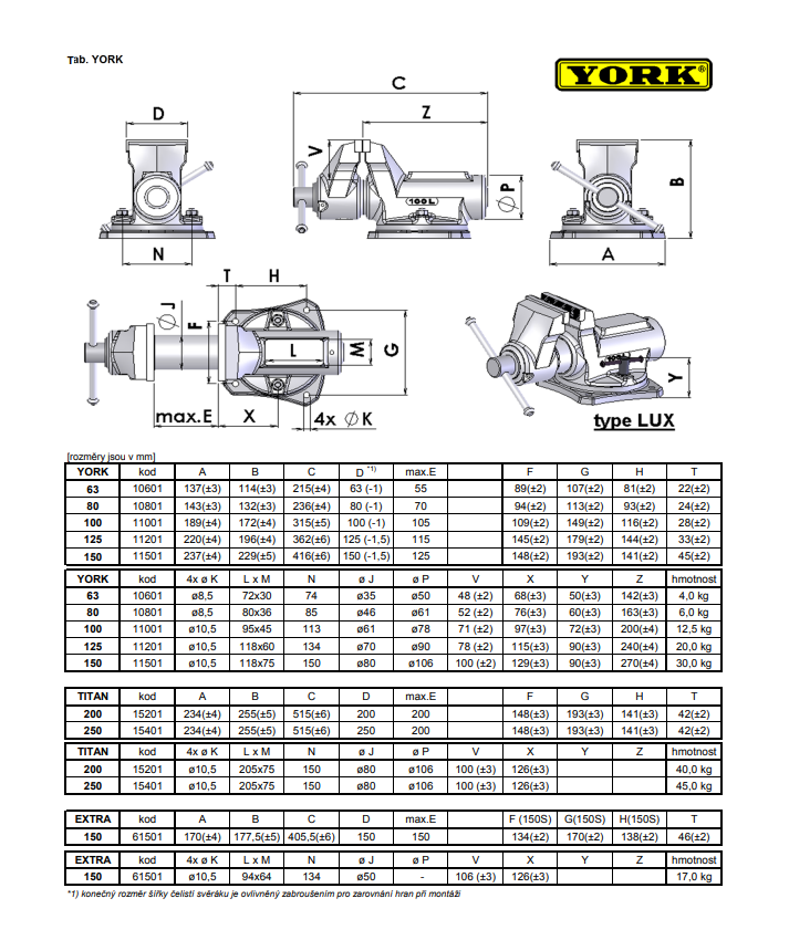 картинка Тиски слесарные для верстака - York 125 Standard 01.01.01.04.0.0 от магазина "Элит-инструмент"