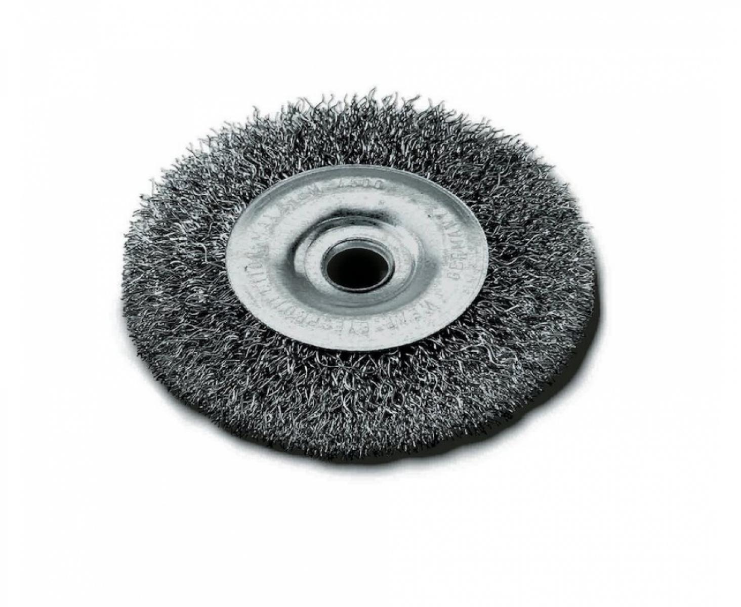 картинка Щетка дисковая, гофр. стальная проволока 0,35 мм Ø100 мм Lessmann 320 102 от магазина "Элит-инструмент"