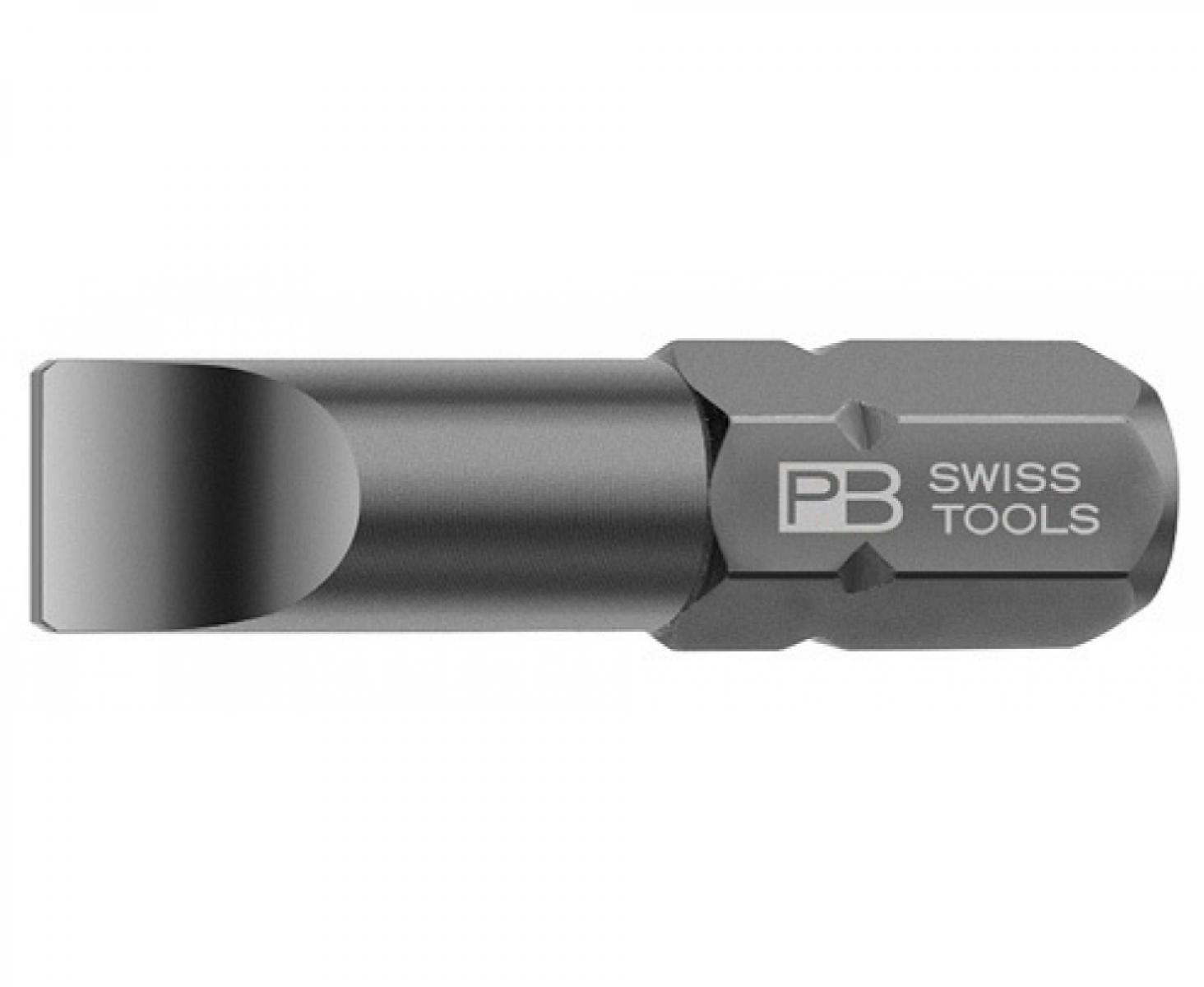 картинка Бита шлицевая PrecisionBits C6,3 с внешним шестигранником 1/4 PB Swiss Tools PB C6.135/6 1.6 x 10 от магазина "Элит-инструмент"