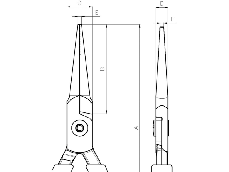 картинка Длинногубцы с рифлеными губками BAHCO C3640 от магазина "Элит-инструмент"