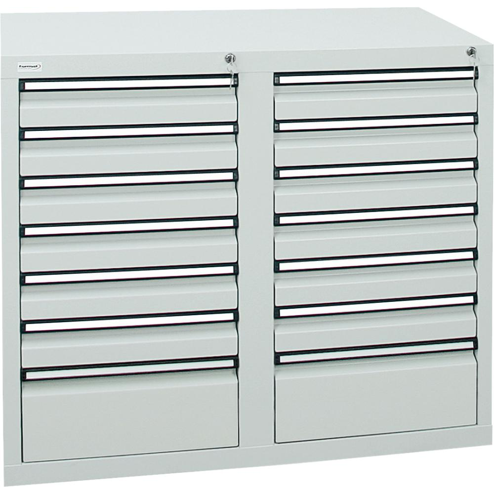 картинка Шкаф формата Ш500хГ1000хВ900мм RAL 7035/7035 14 ящиков 35кг 3031 5035 Fplus от магазина "Элит-инструмент"