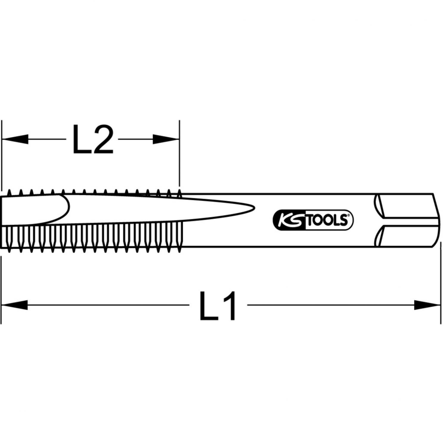 картинка Комплект ручных метчиков HSS CO, M, M6x1, 3 шт от магазина "Элит-инструмент"