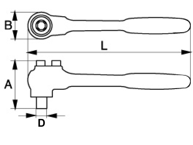 картинка 1/2" Реверсивная рукоятка изолированная BAHCO 8150-1/2V от магазина "Элит-инструмент"