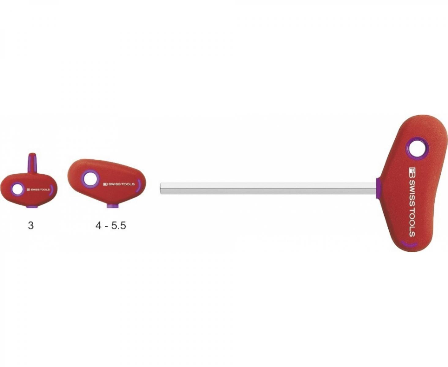 картинка Отвертка HEX PB Swiss Tools с Т-образной рукояткой длинная PB 207.L 4-100 M4 от магазина "Элит-инструмент"