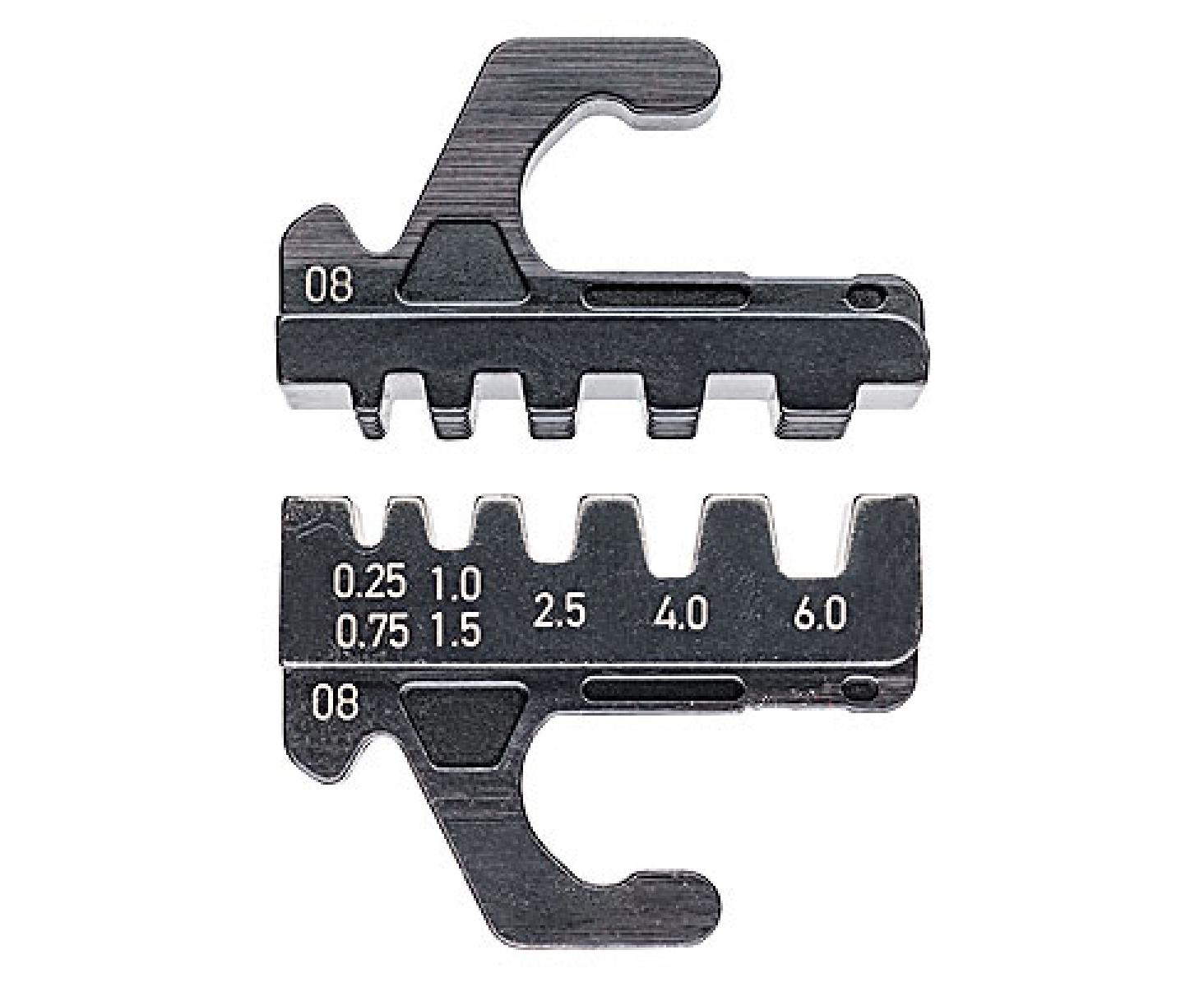 картинка Плашка опрессовочная для изолированных и неизолированных контактных гильз Knipex KN-973908 от магазина "Элит-инструмент"