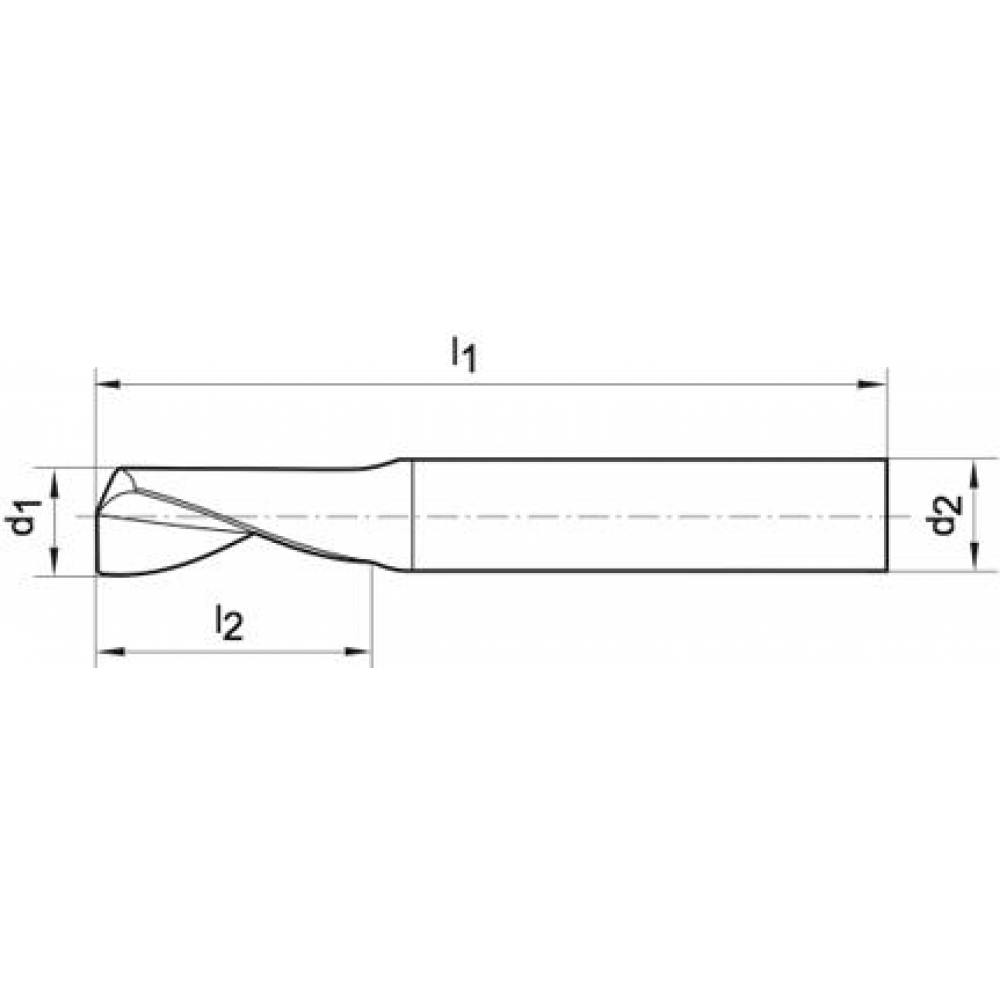 картинка Фреза однозубая цельная твердосплавная 1,5 мм Z1 HA TA-C FORMAT GT 1933 0150 Fplus от магазина "Элит-инструмент"