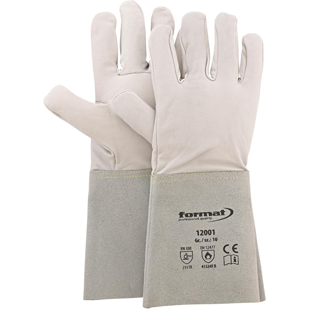 картинка Сварочные перчатки, овечья наппа, размер 10, FORMAT 9999 9024 Fplus от магазина "Элит-инструмент"
