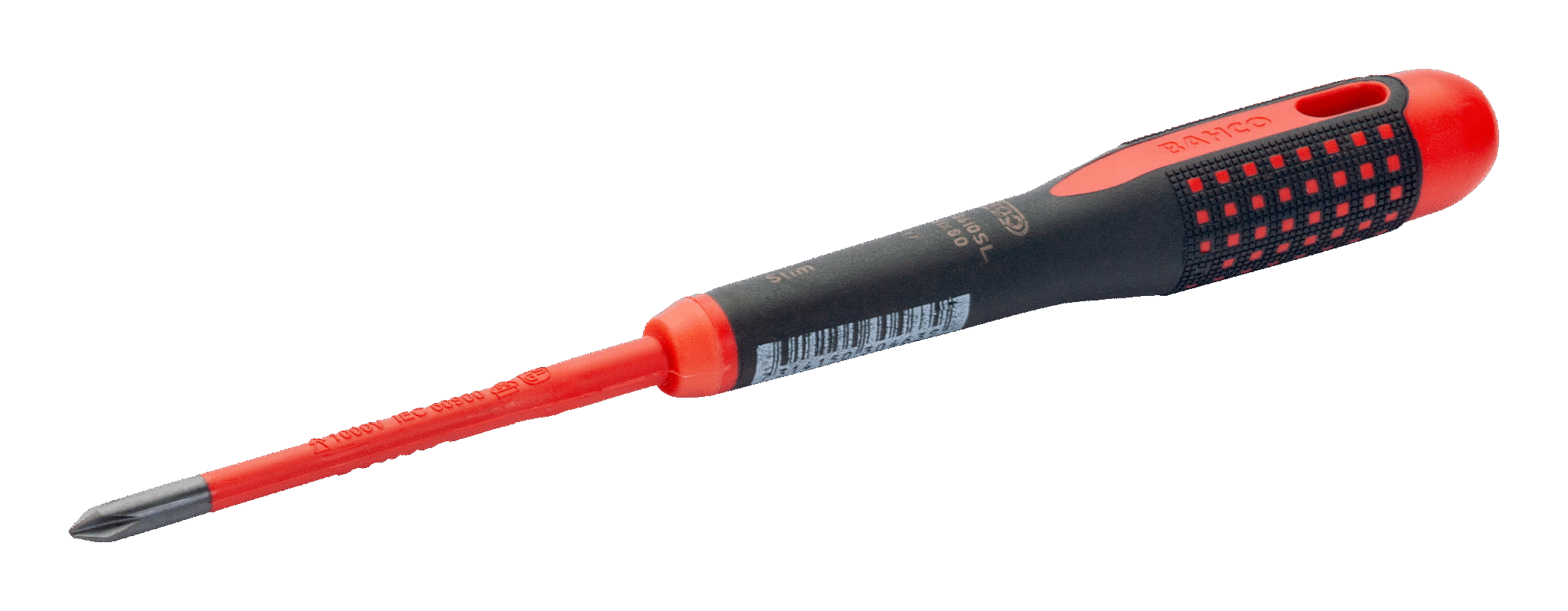 Изолированные отвертки ERGO™ под винты Phillips с тонким стержнем. Под винты Phillips BAHCO BE-8610SL