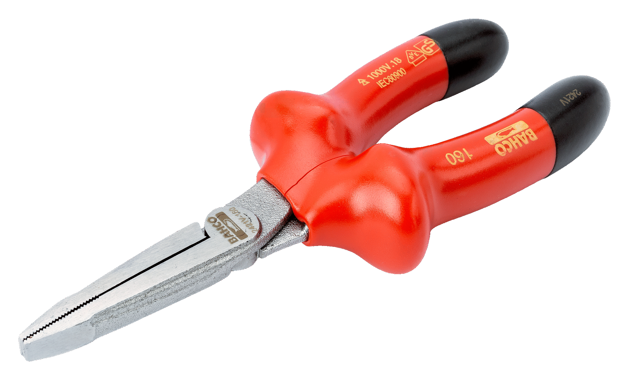 Изолированные плоскогубцы с удлиненными губками BAHCO 2421V-160