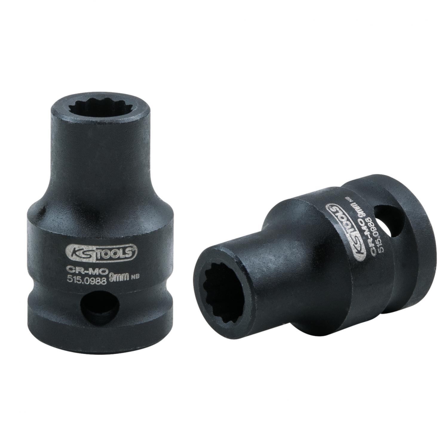 картинка 12-гранная силовая торцовая головка 1/2", короткая, 9 мм от магазина "Элит-инструмент"