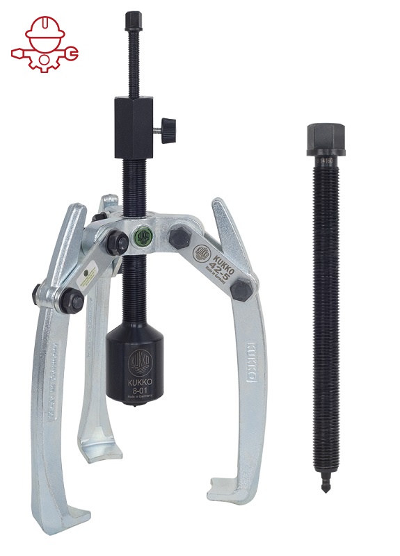 картинка Трёхзахватный съёмник с длинным гидравлическим шпинделем (включая механический шпиндель) Kukko 42-5-B от магазина "Элит-инструмент"