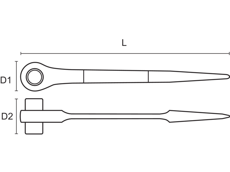 картинка Ключ для строительных лесов с храповиком. Для работы на высоте BAHCO TAHSC2RM-15-17 от магазина "Элит-инструмент"