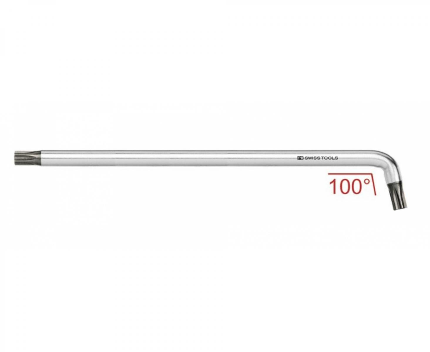 картинка Ключ штифтовый TORX длинный PB Swiss Tools PB 2411.9 изогнутый на 100º T9 от магазина "Элит-инструмент"
