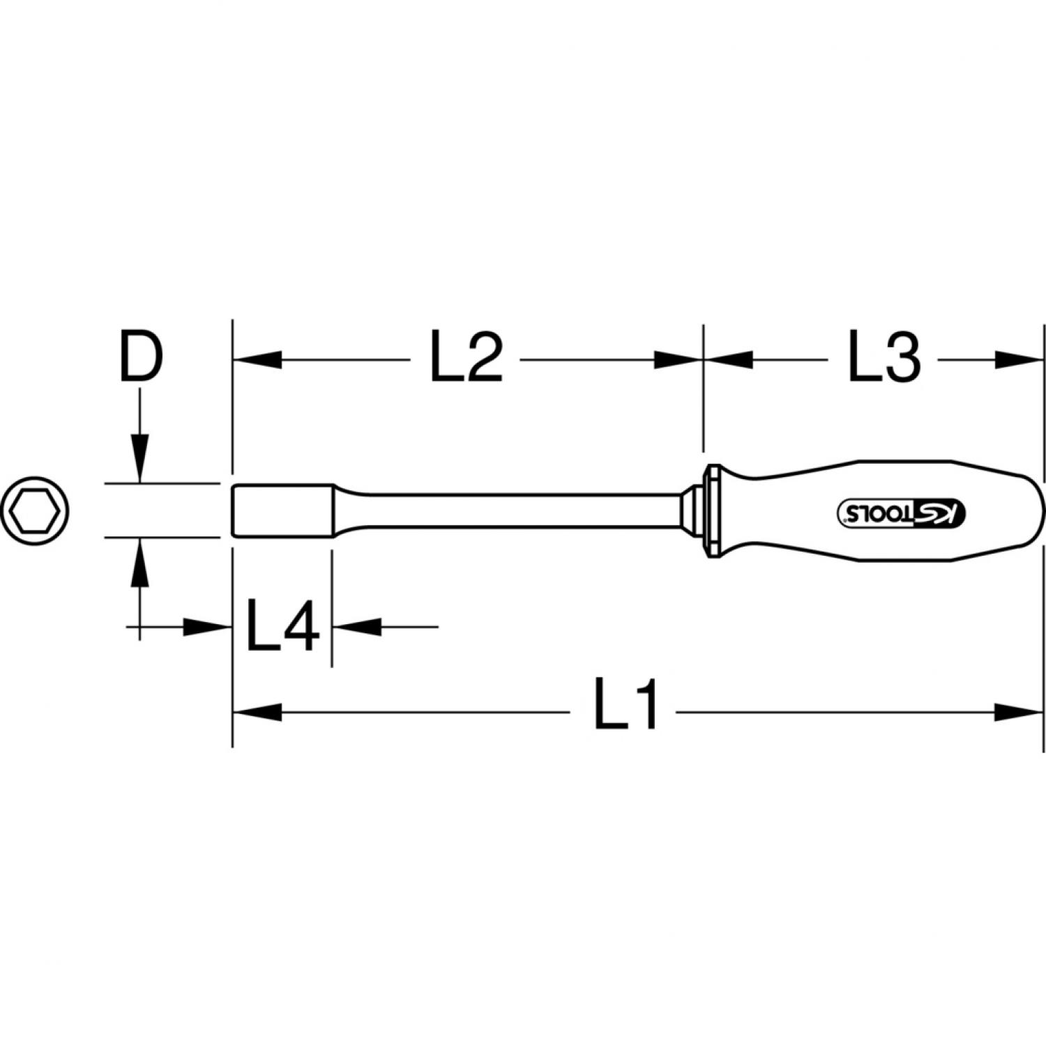 картинка Ключ торцевой с отверточной рукояткой изолированный, 5,5 мм от магазина "Элит-инструмент"