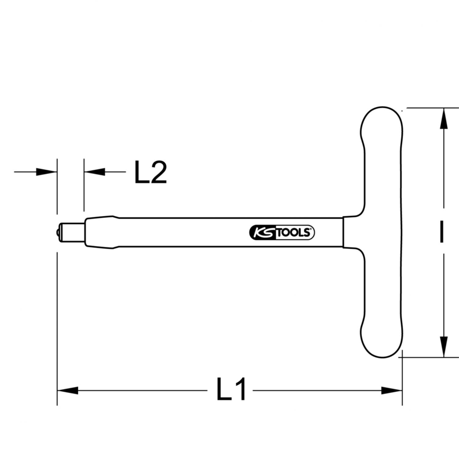 картинка Т-образный торцовый ключ изолированный 1/2", 200 мм от магазина "Элит-инструмент"
