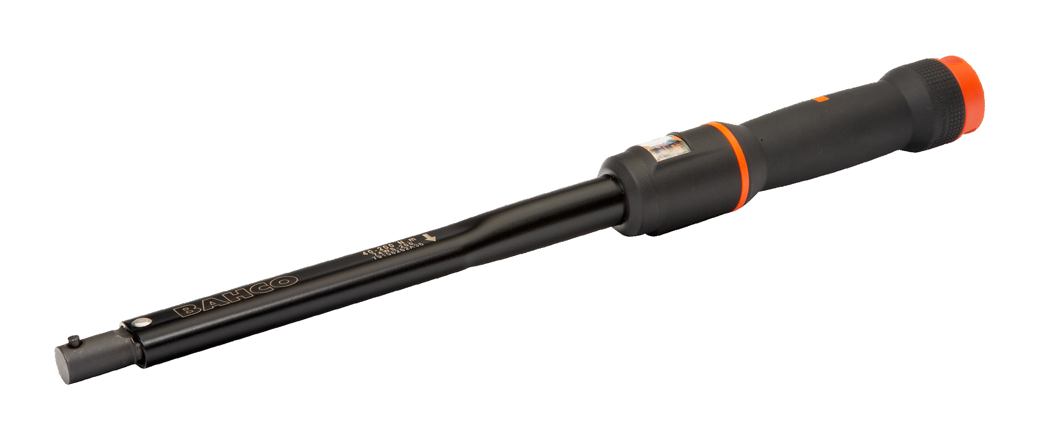 Механический регулируемый щелчковый динамометрический ключ с оконной шкалой и раструбной сменной головкой BAHCO 74WS-50