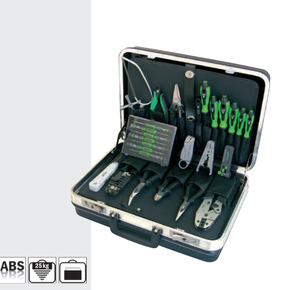 картинка Набор инструментов, Чемодан для электромонтера, укомплектован 21 инструментами «Обслуживаниe сетей», HAUPA 220141 от магазина "Элит-инструмент"