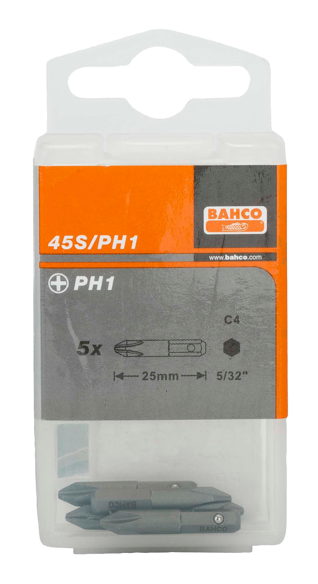 картинка Стандартные биты для отверток 5/32 дюйма Phillips, 25 мм BAHCO 45S/PH от магазина "Элит-инструмент"
