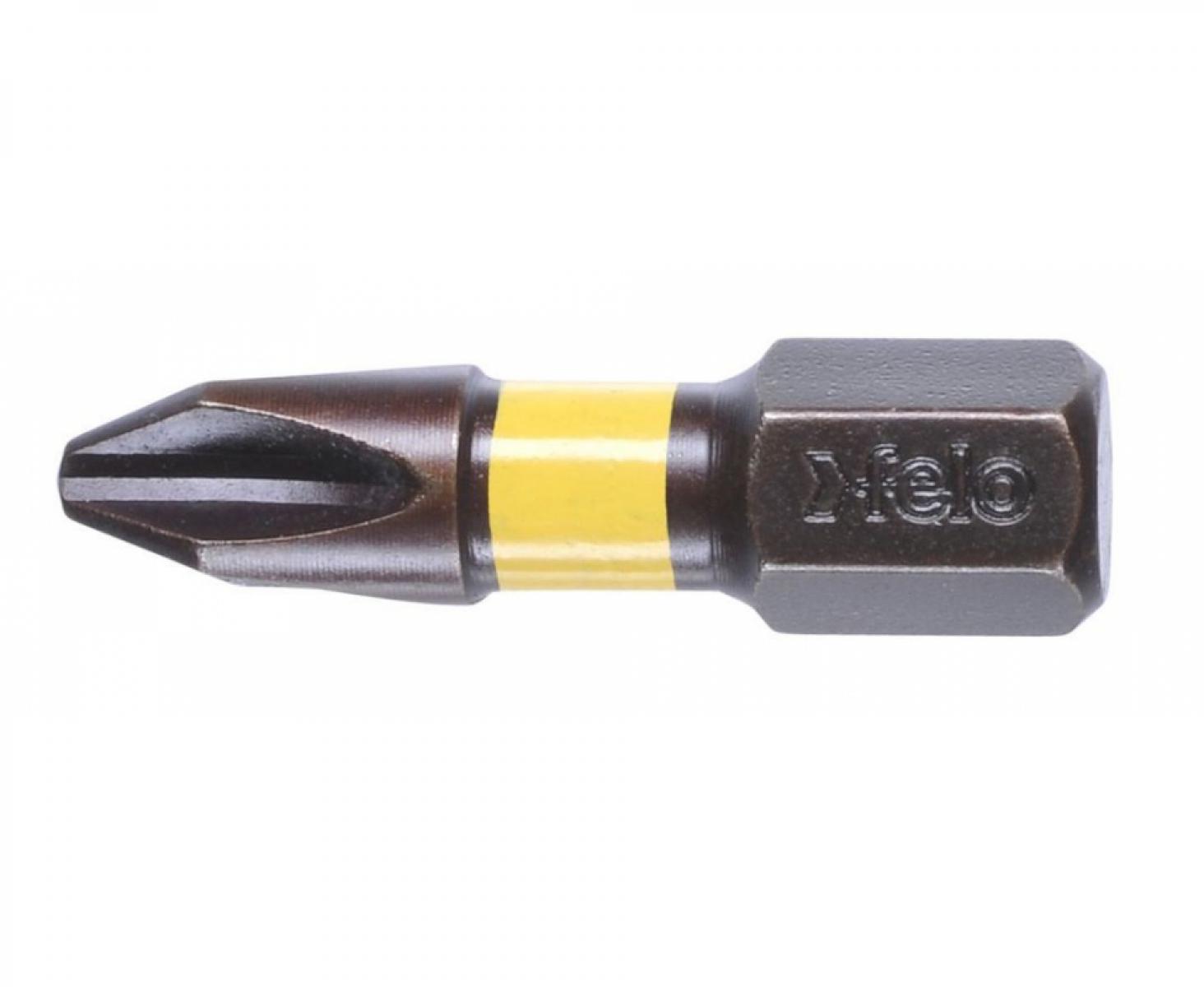 картинка Набор ударных бит Felo крестовых Phillips Impact РН1х25 мм 5 шт. 02201040 от магазина "Элит-инструмент"