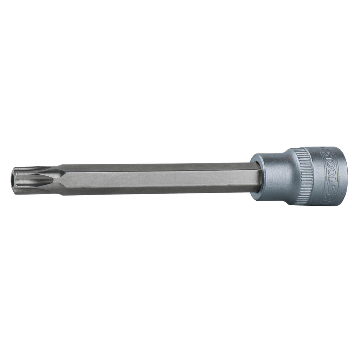 Торцовая головка с профилем Torx 3/8" с битом и торцовым отверстием, длинная, TВ40