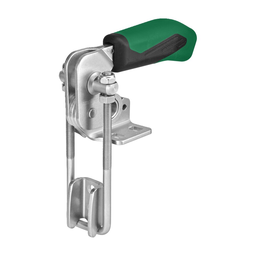 Вертикальный шарнирный зажим типа крюка с зеленой ручкой АМF 557566