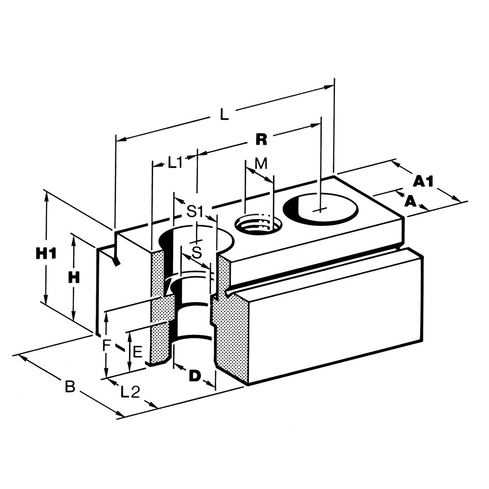 картинка Опорно-упорный блок, двусторонний АМF 88823 от магазина "Элит-инструмент"