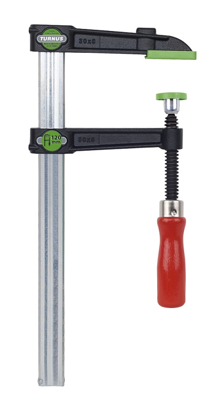 картинка Струбцина VIRIDIS из ковкого чугуна, с деревянной рукояткой Kukko 490-0400-100 от магазина "Элит-инструмент"