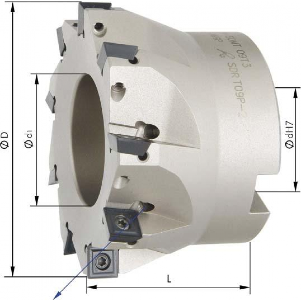 Приставная угловая режущая головка D50мм Z6 для SOMT 09T3.FORMAT 2999 0350 Fplus