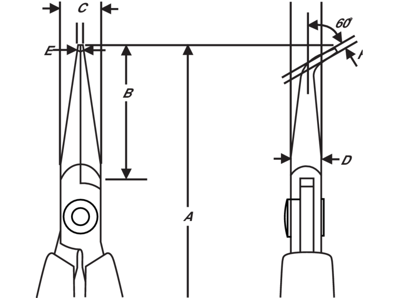картинка Плоскогубцы с удлиненными узкими загнутыми на концах губками, 60⁰ BAHCO 2656R от магазина "Элит-инструмент"