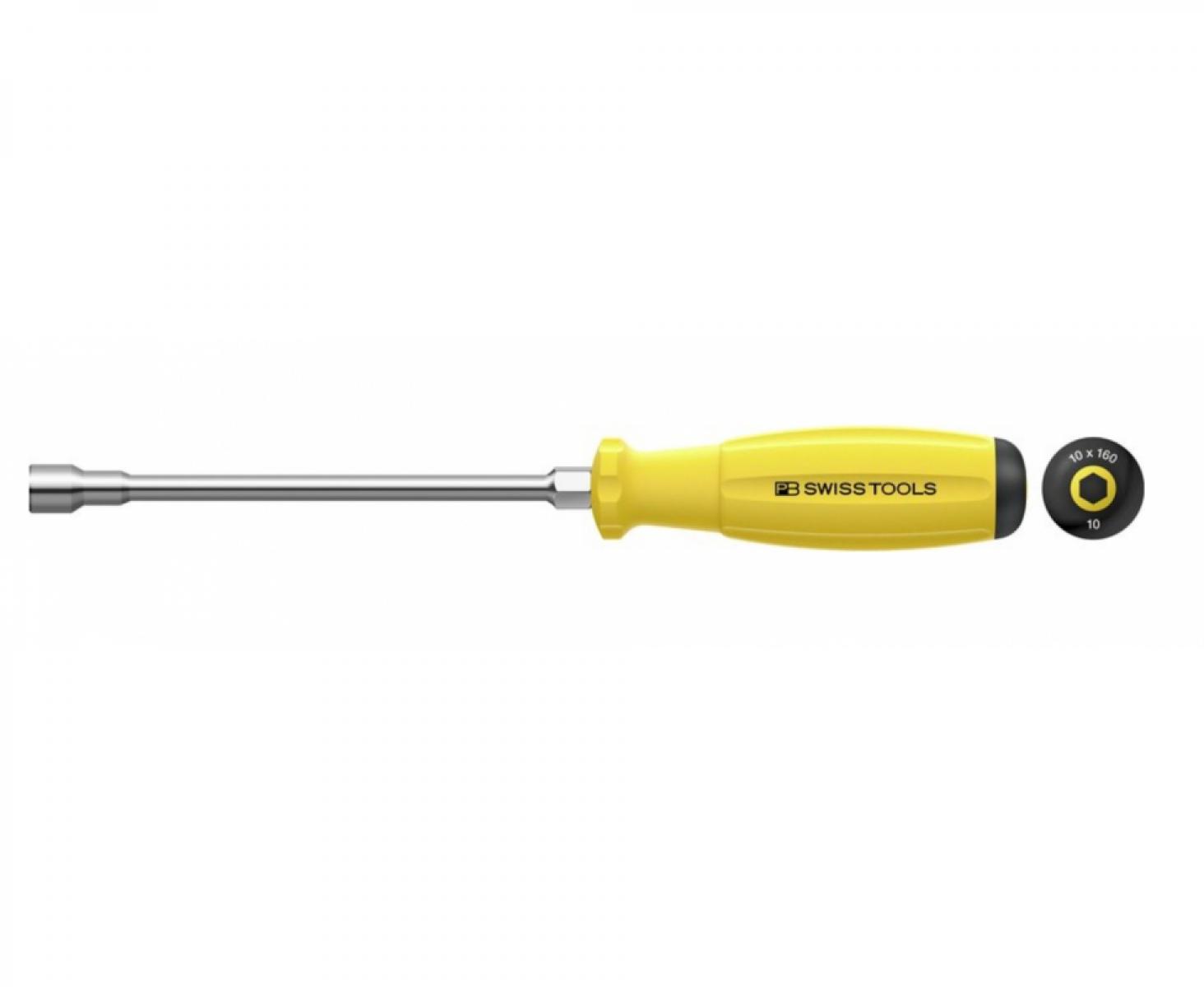 Отвертка-торцовый ключ HEX Nut антистатическая SwissGrip ESD PB Swiss Tools с шестигранной насадкой PB 8200.S 10-160 ESD M10