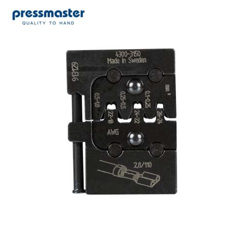 картинка PM-4300-3150 Матрица для опрессовки клемных наконечников: 0.1 – 0.25 мм2, 0.25 – 0.5 мм2, 0.5 – 1.0 мм2 от магазина "Элит-инструмент"