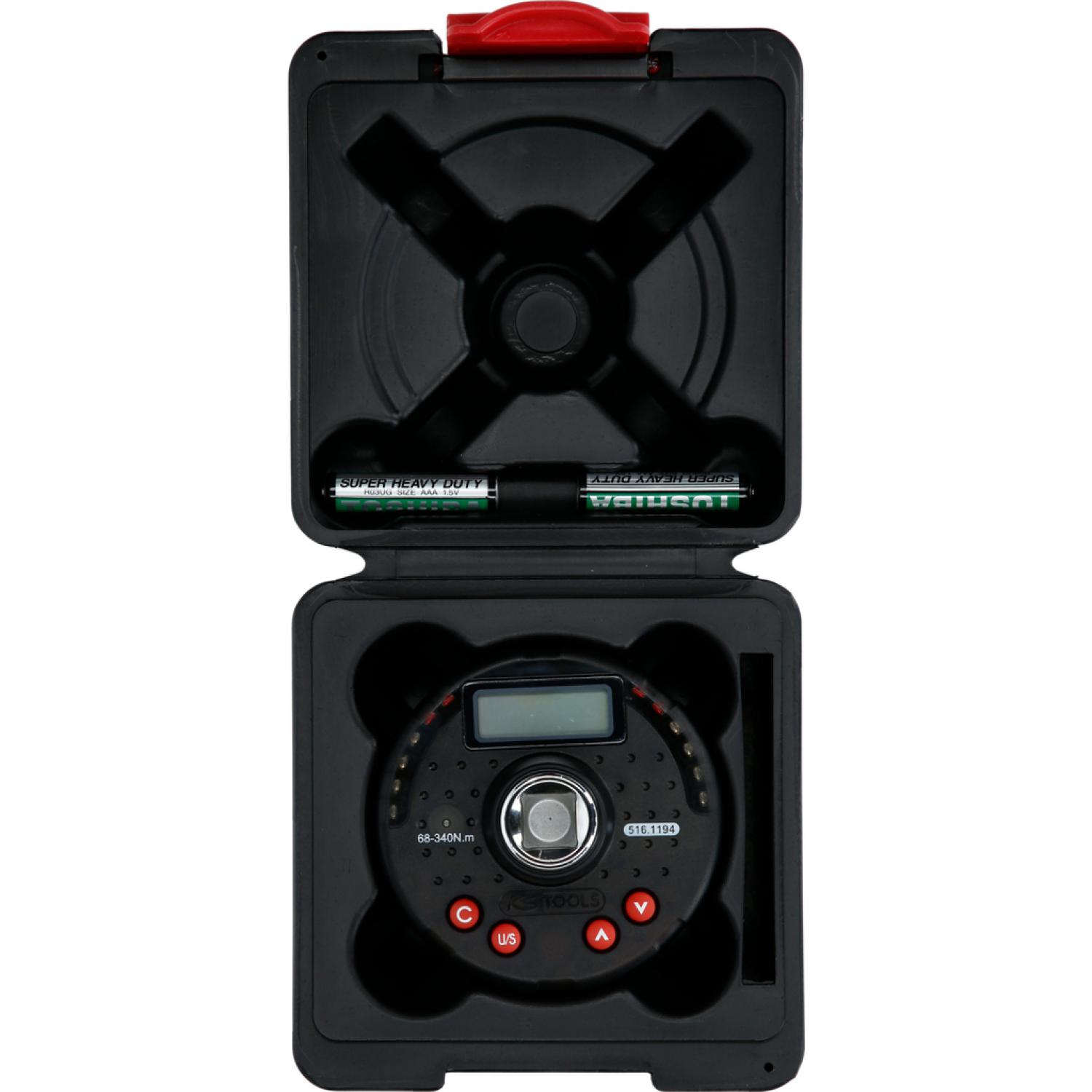 картинка Цифровой динамометрический адаптер с угломером 1/2", 17-340 Нм от магазина "Элит-инструмент"