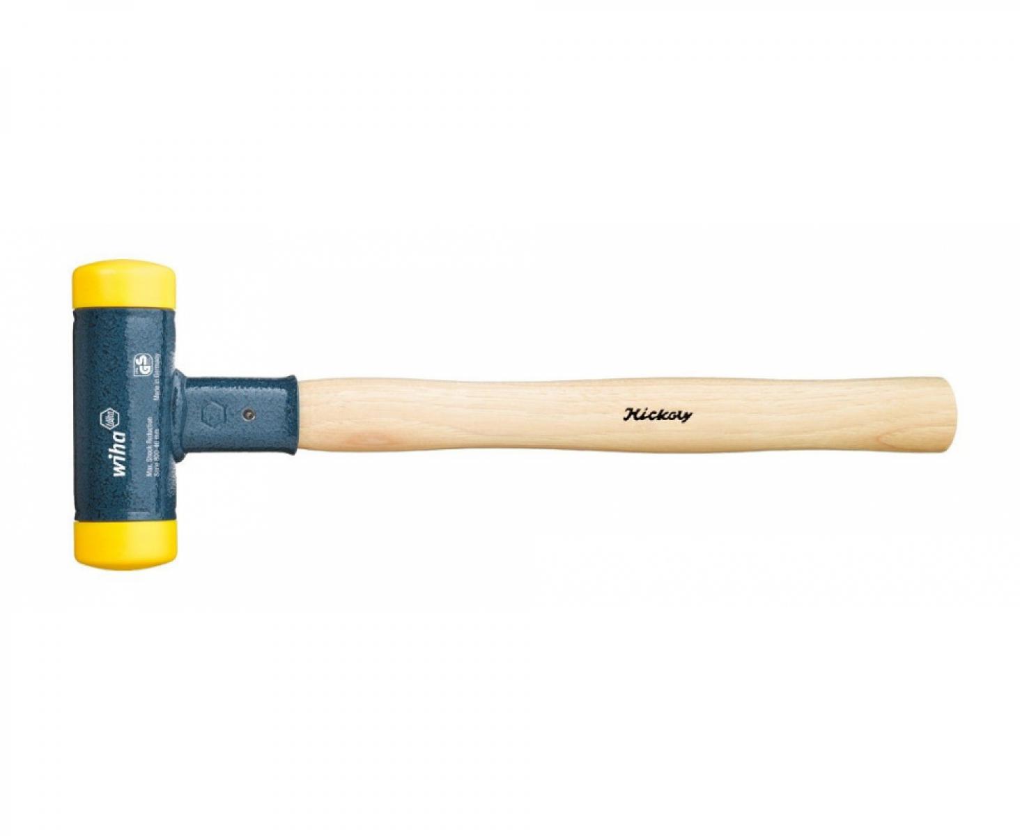 картинка Молоток Wiha без отдачи с деревянной ручкой 800 02098 с желтой головкой 420 мм от магазина "Элит-инструмент"
